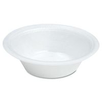 DART 12BWWQRPK Foam Bowl, 12oz, White, 125/Pack