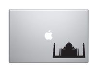 Great Architecture - Taj Mahal Indian Structure Mausoleum - 5" Black Vinyl Decal Sticker Car Macbook Laptop