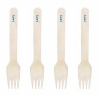 Dress My Cupcake Natural Wood 500-Pack Candy Buffet Forks DIY Kit, Love, Peacock Blue