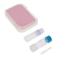 Healifty Contact Lens Case Lens Container Holder with Mirror(Pink)
