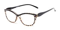 Readers.com Reading Glasses: The Ambrosia Bifocal Reader, Plastic Cat Eye Style for Women - Leopard and Black, 2.50