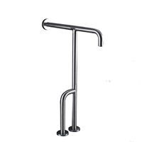 Limaomao Toilet Safety Rails T-Shaped Toilet Bracket Toilet Flip Handle Safety Bar Stainless Steel Handrail Protection Armrest Support Safety Railing Folding Auxiliary Handle