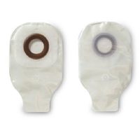Karaya 5 Ostomy Pouch One-Piece System 9 Inch Length, Mini 1-1/8 Inch Stoma Drainable Convex, Pre-Cut, 3233 - Pack of 10