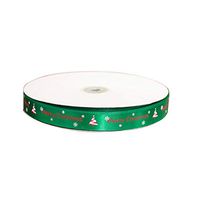 STOBOK Christmas Ribbons Holiday Decorations for Gift Wrapping Hair Bows Making (Green)