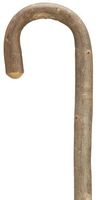 Walking Cane - Men's Crook Genuine White ash Cane with Natural bark and Naturally Tapered Shaft, 36" Long with Rubber tip.