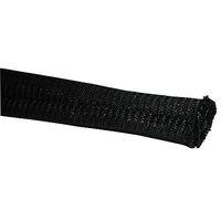 Electriduct 3/4" Gator Sleeve Braided Wrap Around Sleeving Wire Protection Cable Flexible Side Entry Conduit - 250 Feet - Black