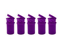 12 pc Pack of 8 Dram Squeeze PoP Top USA Certified Child Resistant One Piece Plastic Container (Purple - Opaque)