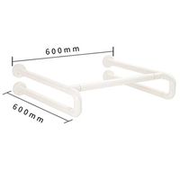 Bathroom safety rails Wash basin handrail elderly Disabled Toilet Roll-skid safety handrail (Color : White)