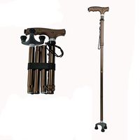 Jolly Travel Adjustable Folding Canes and Walking Sticks for Men and Women - Led Light and Easy Grip Handle for Arthritis Seniors & Disabled - Best Mobility Aids Cane