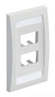 Panduit CFPE4WHY 1-Gang 4-Port Faceplate, White
