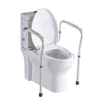 wenlongshop Stand Alone Toilet Rail,Height Adjustable Easy Installation Bathroom Safety Frame for Elderly, Handicap and Disabled,Toilet Safety Grab Bar