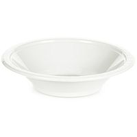 Club Pack of 240 White Disposable Plastic Party Bowls 12 oz