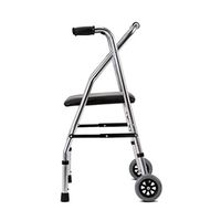 Rolling Walkers Walker Elderly Disabled Aluminum Alloy Auxiliary Walker Walker Walking Auxiliary Walker (Color : Silver, Size : 624784cm)