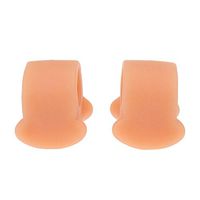 1 Pair Silicone Hallux Valgus Toe Separator Stretcher Toe Overlapping Spreaders Toe Spacer Straightener Bunion Corrector-white