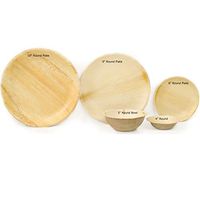 Areca Palm Leaf Plates - Natural Compostable Dinnerware for Picnic, Camping, Party, Wedding, Birthday, Thanksgiving, Christmas - Biodegradable, Microwavable Dining Supplies (4" Bowl 10-pk)