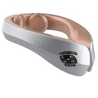 ZH Smart Cervical Massager Digital Cervical Vertebra Equipment Vibration Physiotherapy Electric Pulse Neck Massager Health Care (Silver White)