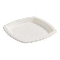 Hoffmaster 760020 Earth Wise Tree Free Bagasse Square Plate, 6-3/4" Length x 6-3/4" Width (Case of 1000)