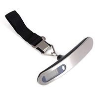 Cuiedailqhb 50Kg/10g Portable Mini Digital Electronic Scale Luggage Hanging Weight Balance - Silver+Black