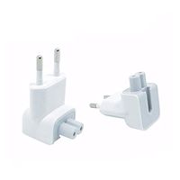 VizGiz 2 Pack US to Europe Plug Converter Travel Charger Adapter Wall Outlet Schuko EU European Connector Duck Head for MacBook Mac Pro MBA Retina iBook iPhone MagSafe iPod iPad Mini Air Power Brick