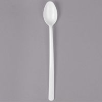 Dart SO8BW 8" White Plastic Soda/Milkshake Spoon - 1000/Case