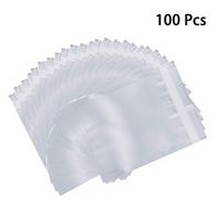 Smell Proof Bags - HIFEOS Resealable Mylar Bags, for Nuts, Tea, Coffee Beans, 4 x 6 Inch Clear Ziplock Pouches, 100 PCS