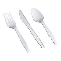 AmazonBasics 1440 Piece Plastic Cutlery Set, Light-Weight, White (720 forks, 480 spoons, 240 knives)
