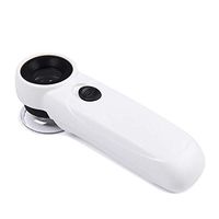 ElectroOptix Magnifiers Handheld with LED Light 30X Magnifying Glass Jewelry Identification Repair Optical Glass HD High Magnification Magnifying Mirror, White 130 30mm Loupe