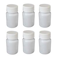 12PCS 15g/0.5oz White Empty Refillable Plastic Pill Container Box Bottles Case Storage Holder Dispenser Organizer with Screw Cap for Medicine Tablet Solid Powder Capsule Chemical Vitamin