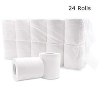 wang JESS Toilet Paper, 24 Rolls White Toilet Paper Smooth Soft Premium 4-Ply Toilet Paper Rapid Dissolving Toilet Paper for Home office Hotel