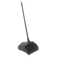 Lobby Pro Upright Dustpan, w/Wheels, 12 1/2 '', Polypropylene w/Vinyl Coat, Black