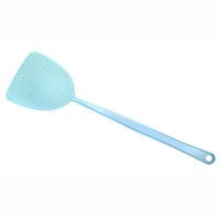 Fxbar Lightweight Fly Swatter Pest Control Manual Soft Thick Plastic Durable Long Handle Musca Swatters (Blue)