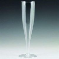 Formal or Wedding Sovereign 1 Piece Plastic Champagne Glasses 5 oz 10 Pack