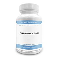 Pure Science Pregnenolone 100mg - Increases Your Energy, Improves Your Memory & Relieves Stress - 50 Vegetarian Capsules