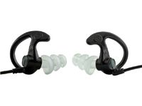 SureFire EP5 Sonic Defenders Max Full-Block Earplugs, triple flanged design, reusable, Black, Large