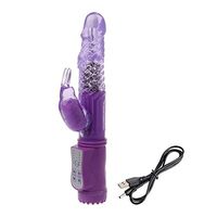 Jangmener Dual Th-ru-Sting Ro-ta-ting Novelty Flu-ttering Rabbit Toy for Women&Couples Waterproof & Ultra-Slient