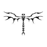 Leon Online Box Dragonfly Hell - Animal Decal [Choice] Vinyl Sticker for Car, Bike, iPad, Laptop, MacBook, Helmet