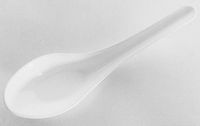 Disposable HEAVY WEIGHT Polypropylene PLASTIC Cutlery 5.5" Long Chinese Wonton Noodle SOUP SPOON White in bulk (case of 1000 ct) BPA Free Heavy Duty by YoshiKawa