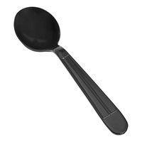 AmazonBasics Heavy-Weight Plastic Soup Spoons, Black, 250-Pack