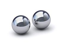 1.9" Stainless Steel Baoding Balls with Carry Pouch.Chinese Massage Health Balls for Hand Exercise Therapy and Stress Relief