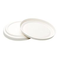 Bagasse Soup Cup Lid - Collezione Pulpa Soup Cup Lids - 100ct Box - Restaurantware