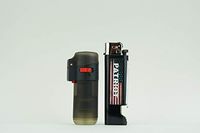 Bundle 2 Items - Eagle Refillable Single Torch Lighter with Patriot Disposable Lighter