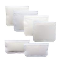 Anyren 6 PC Translucent Frosted PEVA Food Storage Bag Refrigerator Food Storage Airtight Storage Container, Food Preservation Pouch