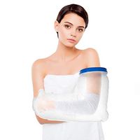 Adult Arm Cast Cover for Shower - Coobee Reusable Waterproof Bandage Protector Keeps Casts Dry Cast Sleeve Covers Wound of Full Arm, Hands, Wrists, Elbow, Burns (25 * 17.8 * 7.8 inch)