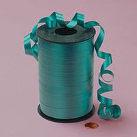Krafty Klassics 1 Roll of 3/8" Crimped Curling Ribbon (3/8" x 250 Yds) (Teal)