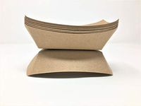 Mr. Miracle Kraft Paper Food Tray. 1-Pound Size. Pack of 250. Disposable, Recyclable and Fully Biodegradable. Made in USA