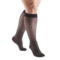 Unisex Adult Full Calf Sheer Knee-High - Moderate Compression - Black - Large