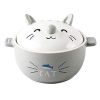 Home big wrist Cartoon Ceramic Soup Bowl Instant Noodle Bowl Cute Bowl with Bowl Student Dormitory Instant Noodle Bowl Kitchenware Gift) Decorative hotel retro soup bowl