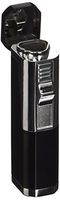 Cigar Ember Blaze Cigar Lighter Triple Jet Flame Torch Lighter with Cigar Punch Cutter (Black)