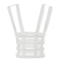 iEFiEL Men Nylon Hollow Out Double Shoulder Straps Elastic Body Chest Harness Costume Belt White One Size