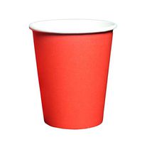 100 PCS Coffee Paper Cup 8 oz Disposable Paper Cup Red